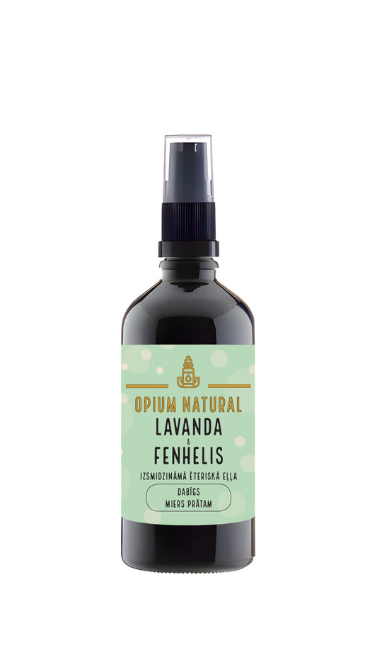 Lavanda un fenhelis - izsmidzināmā ēteriskā eļļa